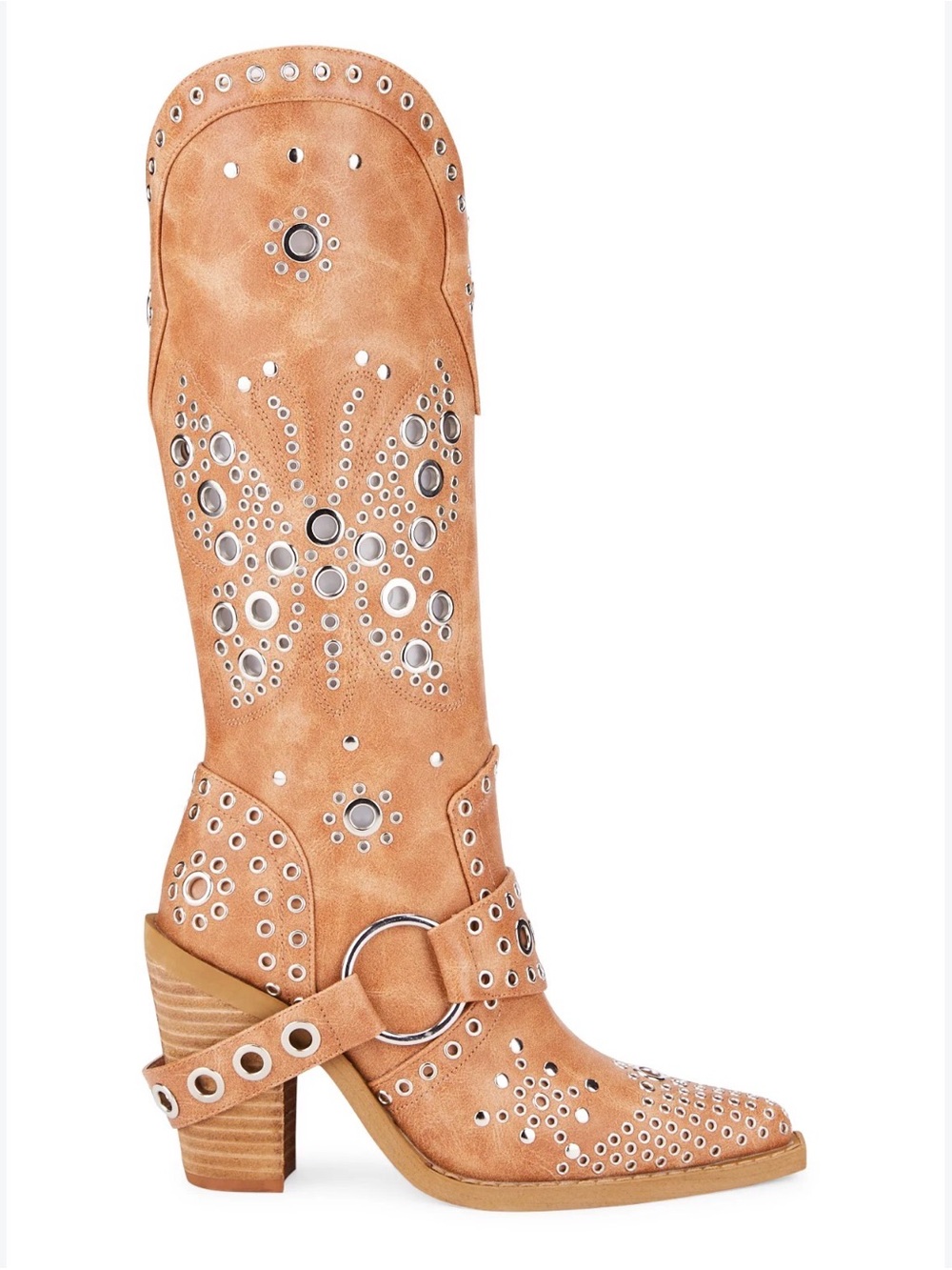 Dolls Kill Club Exx Butterfly Grommet Cowboy Boots Size 8
